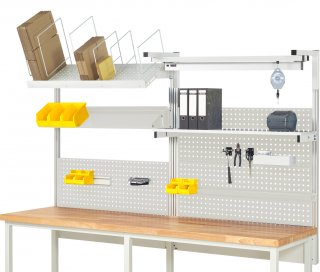 System-Aufbau - Komplettset 06 | für Produktbreite 2500 mm | RAL7035/RAL7035
