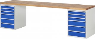 Werkbank 7515A3 | B3000xT700xH890mm | 12xSchublade-VA