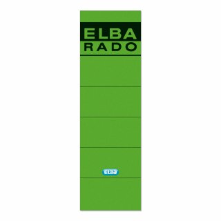 ELBA Ordneretikett 100420948 breit/kurz sk grün 10 St./Pack.