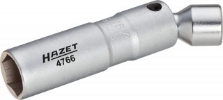HAZET Zündkerzen Schlüssel 4766 ∙ 3/8 Zoll (10 mm) Vierkant hohl ∙ Außen Sechskant Profil ∙ SW 16 mm ∙ <sup>5</sup>⁄<sub>8</sub>