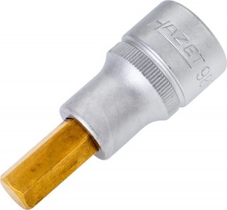 HAZET Schraubendreher-Steckschlüsseleinsatz 986-10 ∙ 1/2 Zoll (12,5 mm) Vierkant hohl ∙ Innen Sechskant Profil ∙ SW 10 mm