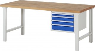 Werkbank 7132A1 | B2000xT900xH840mm | 4xSchublade-VA
