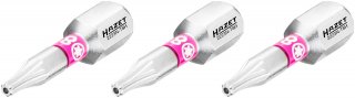 HAZET Bit 2223N-T8H/3 ∙ 1/4 Zoll (6,3 mm) Sechskant massiv ∙ Tamper Resistant TORX® Profil ∙ 3-teilig ∙ SW T8H