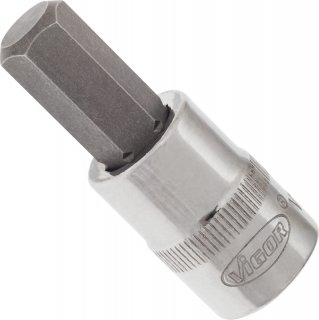 VIGOR Innensechskant Schraubendreher-Einsatz ∙ V2279N ∙ 3/8 Zoll (10 mm) Vierkant hohl ∙ Innen Sechskant Profil ∙ SW 10 mm