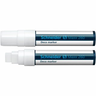 Schneider Kreidemarker Maxx 260 126049 Keilspitze 5+15mm weiß