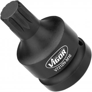 VIGOR Schlagschrauber Schraubendrehereinsatz ∙ V7212N-M16 ∙ 3/4 Zoll (20 mm) Vierkant hohl ∙ Außen Sechskant Profil | Außen Doppe