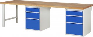 Werkbank 7508A8 | B3000xT900xH890mm | 6xSchublade-VA