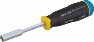 HAZET Drehmomentschraubendreher 6001-1.4/3 ∙ Drehmomentbereich min-max: 0.4 – 1.4 Nm ∙ Genauigkeit: 15% ∙ 1/4 Zoll (6,3 mm) Sech