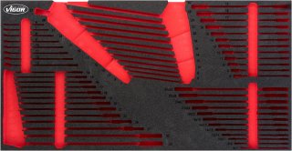 VIGOR Weichschaumeinlage ∙ leer ∙ V6650-L ∙ L x B x H: 750 mm x 393 mm x 35 mm