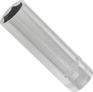 VIGOR Sechskant Steckschlüsseleinsatz ∙ lang ∙ V2588N ∙ 1/2 Zoll (12,5 mm) Vierkant hohl ∙ Außen Sechskant Profil ∙ SW 17 mm