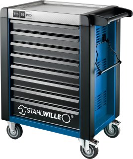 Werkstattwagen 95/8 PRO 8 Schubl. 496 x 827 x 1020 mm blau | RAL 270 30 35; schwarz | RAL 9005