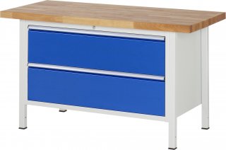Werkbank höhenverstellbar 8355A2 | B1500xT700xH840-1040mm | 2xSchublade-VA