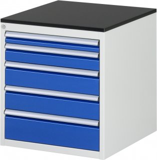 Schubladenschrank L3.11 | B580xT650xH640mm | M-Top-22mm | 5xSchublade-VA