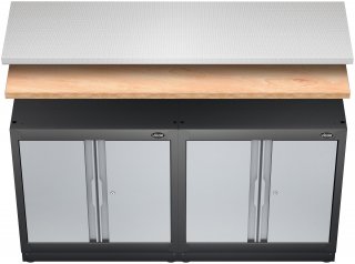 VIGOR Holz-Arbeitsplatte ∙ mittel ∙ V6000-01725 ∙ L x B x H: 1725 mm x 500 mm x 40 mm