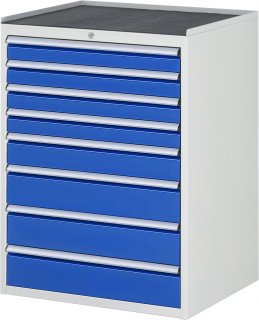 Schubladenschrank XL7.8 | B770xT650xH1035mm | MT-Top-25mm | 8xSchublade-VA
