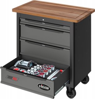 VIGOR Mobile Werkbank Series XL ∙ leer ∙ V4814 ∙ L x B x H: 907 mm x 481 mm x 990 mm