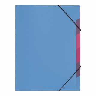 PAGNA Ordnungsmappe Funky School 41803-13 A4 5Fächer PP hellblau