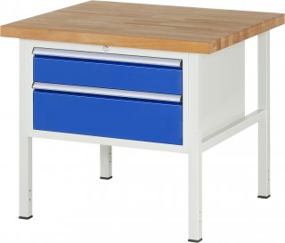 Werkbank höhenverstellbar 8223A2 | B1000xT900xH840-1040mm | 2xSchublade-VA