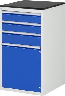 Schubladenschrank L7.2 | B580xT650xH1030mm | M-Top-22mm | 3xSchublade-TA | 1xTür