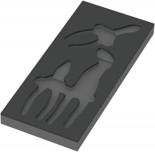 9880 Schaumstoffeinlage KNIPEX Zangen Set 1 | ohne Werkzeug | 172 x 30 x