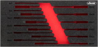 VIGOR Weichschaumeinlage ∙ leer ∙ V6721-L ∙ L x B x H: 393 mm x 188 mm x 35 mm