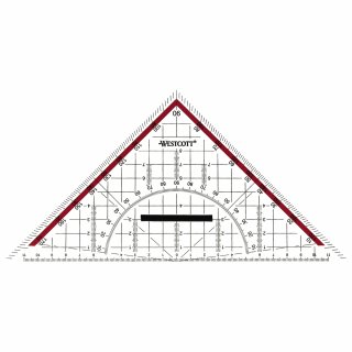 Westcott Geometriedreieck E-10142 00 Griff Skalierung 20cm