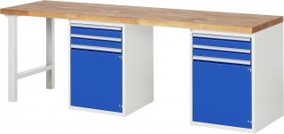 Werkbank 7503A8 | B2500xT700xH890mm | 4xSchublade-VA | 2xTür