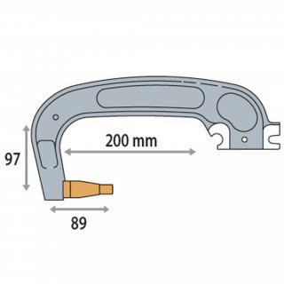 Elektrodenbügel C1 - 8 bar/550 daN - LG 200 mm - isoliert