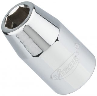 VIGOR Bit Adapter ∙ V2114N ∙ 3/8 Zoll (10 mm) Vierkant hohl ∙ 5/16 Zoll (8 mm) Sechskant hohl ∙ 28 mm