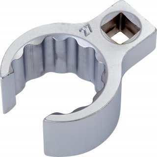 HAZET Ringschlüssel ∙ offen 848Z-27 ∙ 3/8 Zoll (10 mm) Vierkant hohl ∙ Außen Doppelsechskant Profil ∙ SW 27 mm ∙ Innenvierkant 1