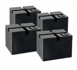 SATZ MIT 4 GUMMI-AUFLAGEPADS MIT RILLEN FÜR QUICK LIFT L520E