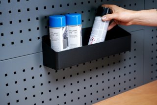 VIGOR Dosenhalter ∙ V6000-051 ∙ L x B x H: 430 mm x 90 mm x 91 mm