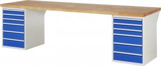 Werkbank 7515A3 | B3000xT900xH890mm | 12xSchublade-VA