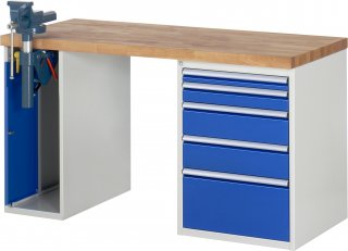 Werkbank 7511A2 | B1500xT700xH890mm | 5xSchublade-TA | 1xSSKL