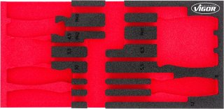 VIGOR Weichschaumeinlage ∙ leer ∙ V5068-L ∙ L x B x H: 393 mm x 188 mm x 35 mm