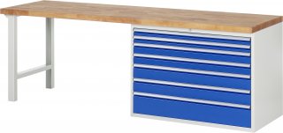 Werkbank 7717A1 | B2500xT700xH890mm | 7xSchublade-TA