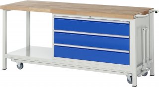 Werkbank mit Fahrgestell 8357 | B2000xT700xH880mm | 3xSchublade-TA