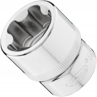 VIGOR Steckschlüsseleinsatz ∙ V7920-EPR30 ∙ 1/2 Zoll (12,5 mm) Vierkant hohl ∙ Außenprofil mit 5 abgerundeten Flanken (TORX®-ähn