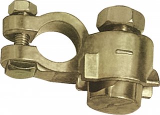 25 Messing-Polklemmen - doppelte Verschraubung - LKW (-) - 16mm/70mm²