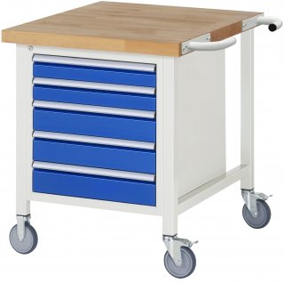 Fahrbare Werkbank 8171 | B750xT900xH880mm | 5xSchublade-VA