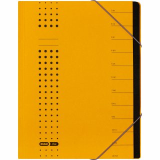 ELBA Ordnungsmappe chic 400001991 DIN A4 12Fächer Karton gelb