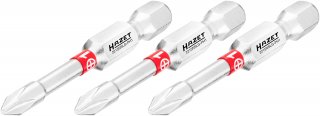 HAZET Bit 2215NSLG-PH1/3 ∙ 1/4 Zoll (6,3 mm) Sechskant massiv ∙ Kreuzschlitz Profil PH ∙ 3-teilig ∙ SW PH1