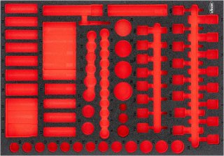 VIGOR Weichschaumeinlage ∙ leer ∙ V6811-L ∙ L x B x H: 563 mm x 393 mm x 35 mm