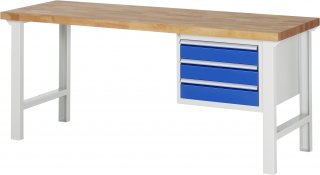 Werkbank 7127A1 | B2000xT700xH840mm | 3xSchublade-VA