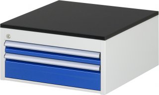 Schubladenschrank L1.1 | B580xT650xH280mm | M-Top-22mm | 2xSchublade-VA