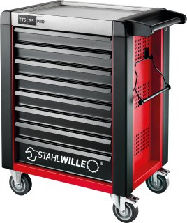Werkstattwagen 95/8 PRO 8 Schubl. 496 x 827 x 1020 mm rot | RAL 3020; schwarz | RAL 9005