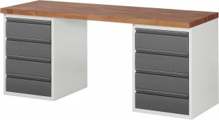 Werkbank 7509I3 | B2000xT700xH890mm | 8xSchubladen-TA