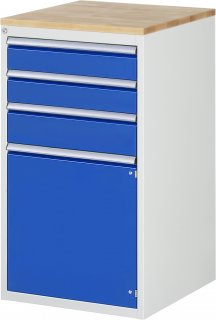 Schubladenschrank L7.2 | B580xT650xH1035mm | B-Top-25mm | 3xSchublade-TA | 1xTür