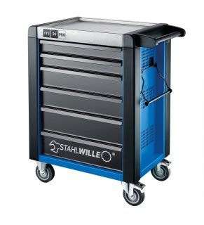 Werkstattwagen 95/6 PRO 6 Schubl. 496 x 827 x 1020 mm blau | RAL 270 30 35; schwarz | RAL 9005
