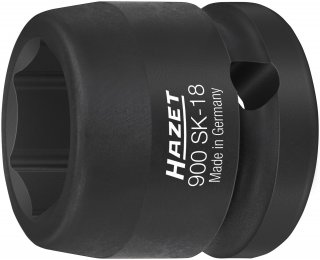 HAZET Schlag- | Maschinenschrauber Steckschlüsseleinsatz 900SK-18 ∙ 1/2 Zoll (12,5 mm) Vierkant hohl ∙ Außen Sechskant-Tractionsp